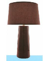 Ashanti Ceramic Table Lamp - Coffee Coffee